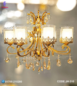 Antique Brass Chandelier Lamp ( 8 Point) ,E-14 holder JH-310