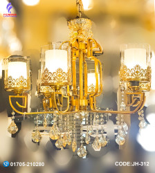 Antique Brass Chandelier Lamp ( 6 Point) ,E-14 holder JH-312