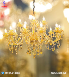 Crystal Candle Chandelier Lamp ( 15 Point) ,E-14 holder JH-320