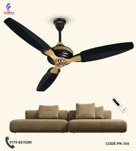 Pakhtun Sultan 52-inch BLDC Inverter Ceiling Fan (Black Beige) | PK-104