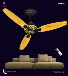 Pakhtun Pasha Premium - 52 inch BLDC Inverter Ceiling Fan (Light Wood) | PK-109