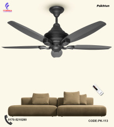 Pakhtun Penta 5- 56 inch BLDC Inverter Remote Control Ceiling Fan ( Black) | PK-113