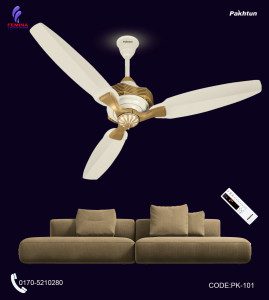 Pakhtun Khalifa - 52 inch BLDC Inverter Remote Control Ceiling Fan (Chrome White) | PK-101