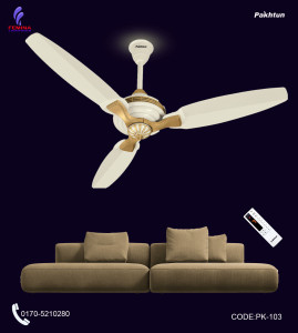 Pakhtun Sultan 52-inch BLDC Inverter Ceiling Fan (Chrome White) | PK-103