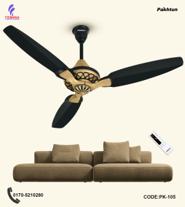 Pakhtun Pasha 52-inch BLDC Inverter Ceiling Fan (Black) | PK-105