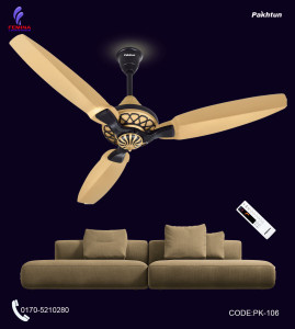 Pakhtun Pasha 52-inch BLDC Inverter Ceiling Fan (Black Beige) | PK-106