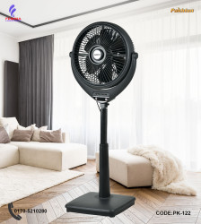 Pakhtun Louver 14-Inch High Speed Pedestal Stand Fan (Black) | PK-122