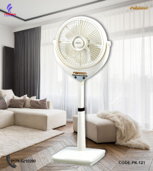 Pakhtun Louver 14-Inch High Speed Pedestal Stand Fan (White) | PK-121