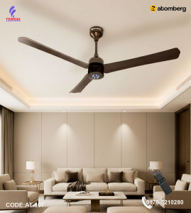 Atomberg Renesa+ 56 Inch BLDC Ceiling Fan | 35W Energy Saving | Anti-Dust | Remote Control | Earth Brown| AT-107
