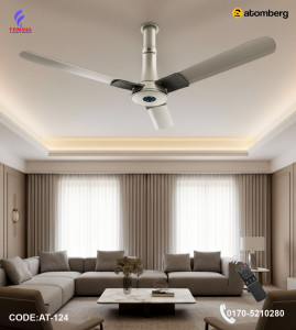 Atomberg Studio+ 48" 35 Watt BLDC Ceiling Fan | 35W Energy Saving | Anti-Dust | Remote Control |Sand Grey | AT-124