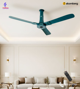 Atomberg Studio+ 48" 35 Watt BLDC Ceiling Fan | 35W Energy Saving | Anti-Dust | Remote Control |Aegean Blue | AT-136