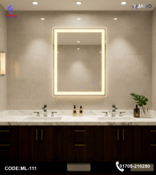 Luxury 36”/24" LED Mirror Light with 5mm Belgium Crystal Smart Touch | Soft Glow | Long-Lasting Elegance| ML-111