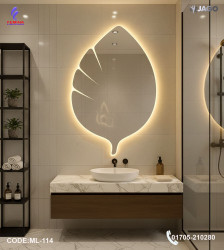 Luxury 24”/24" LED Mirror Light with 5mm Belgium Crystal Smart Touch | Soft Glow | Long-Lasting Elegance| ML-114
