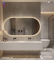 Luxury 24”/48" LED Mirror Light with 5mm Belgium Crystal Smart Touch | Soft Glow | Long-Lasting Elegance| ML-123