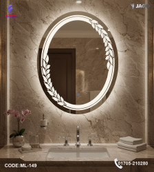 Luxury 24”/24" LED Mirror Light with 5mm Belgium Crystal Smart Touch | Soft Glow | Long-Lasting Elegance| ML-149