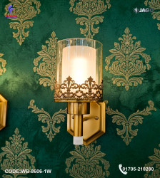 Jago Single Antique Brass Wall Lamp – Contemporary Indoor LED Wall Light |WB-8606-1W