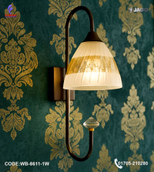 Jago Single Antique Brass Wall Lamp – Contemporary Indoor LED Wall Light |WB-8611-1W