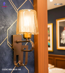 Jago Single Antique Brass Wall Lamp – Contemporary Indoor LED Wall Light |WB-8614-1W