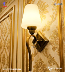 Jago Double Antique Brass Wall Lamp – Contemporary Indoor LED Wall Light |WB-6012-1W